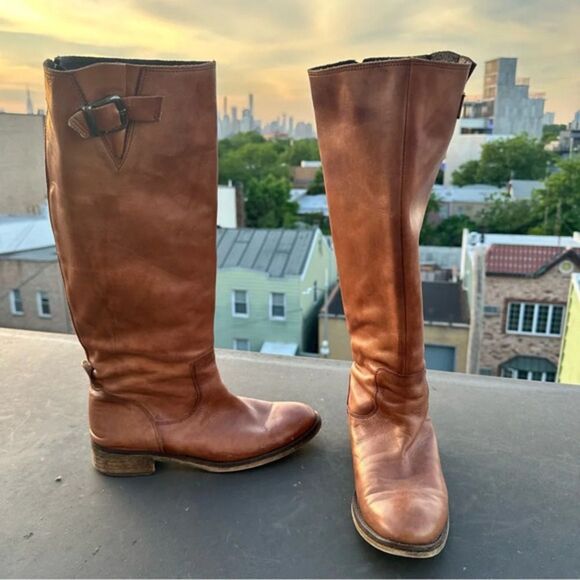 Lavorazione Antigiana brown leather riding boots size 6 shabby chic cottagecore​ - Picture 3 of 6